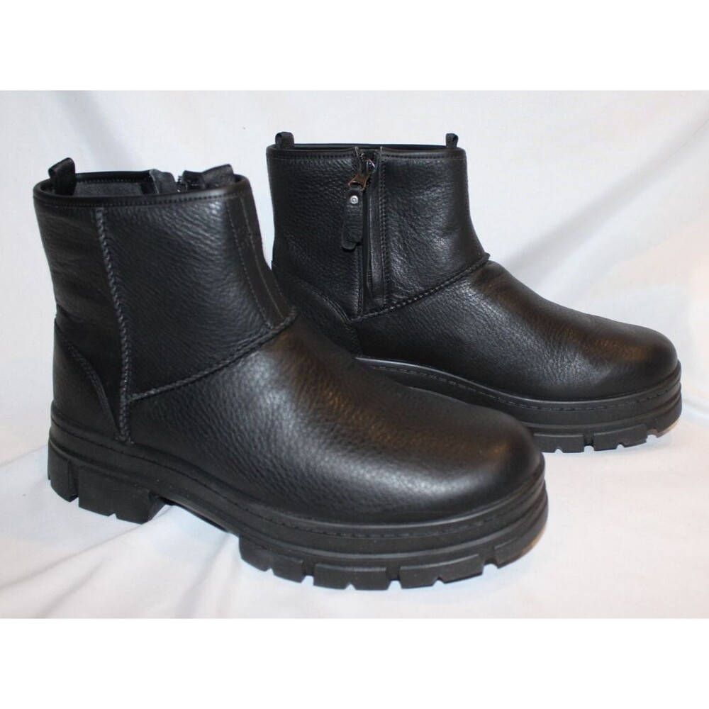 UGG BLACK WP LEATHER SKYVIEW CLASSIC PULL-ON WINTER‎ WORK BOOTS $170